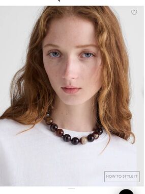 Madewell Semiprecious Stones Chunky Brown Beaded Necklace